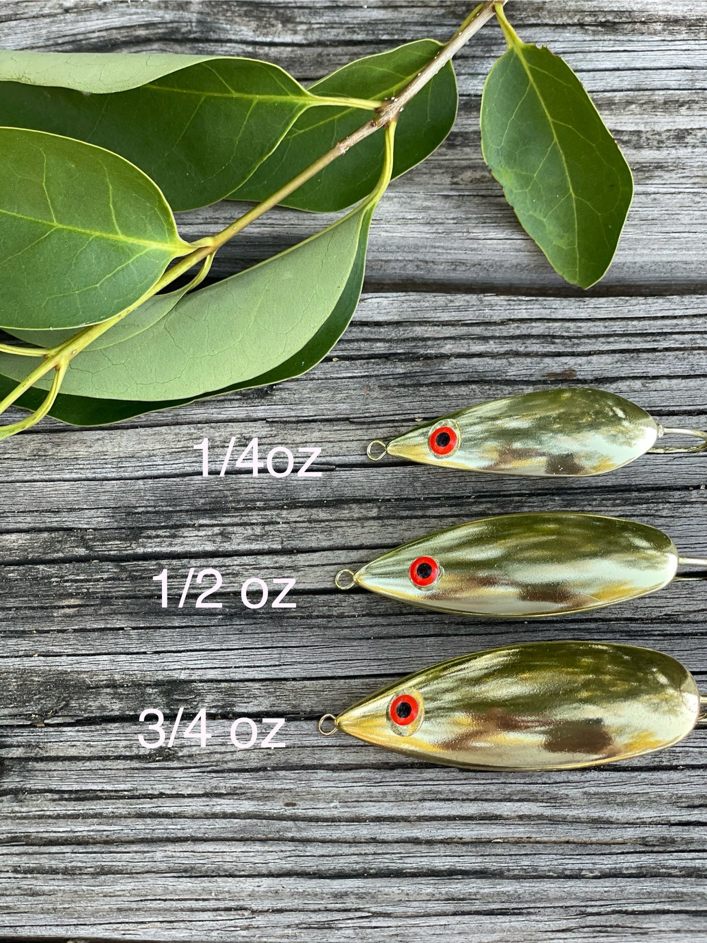 Gold Smooth Weedless Spoon W/Rattle and Eye