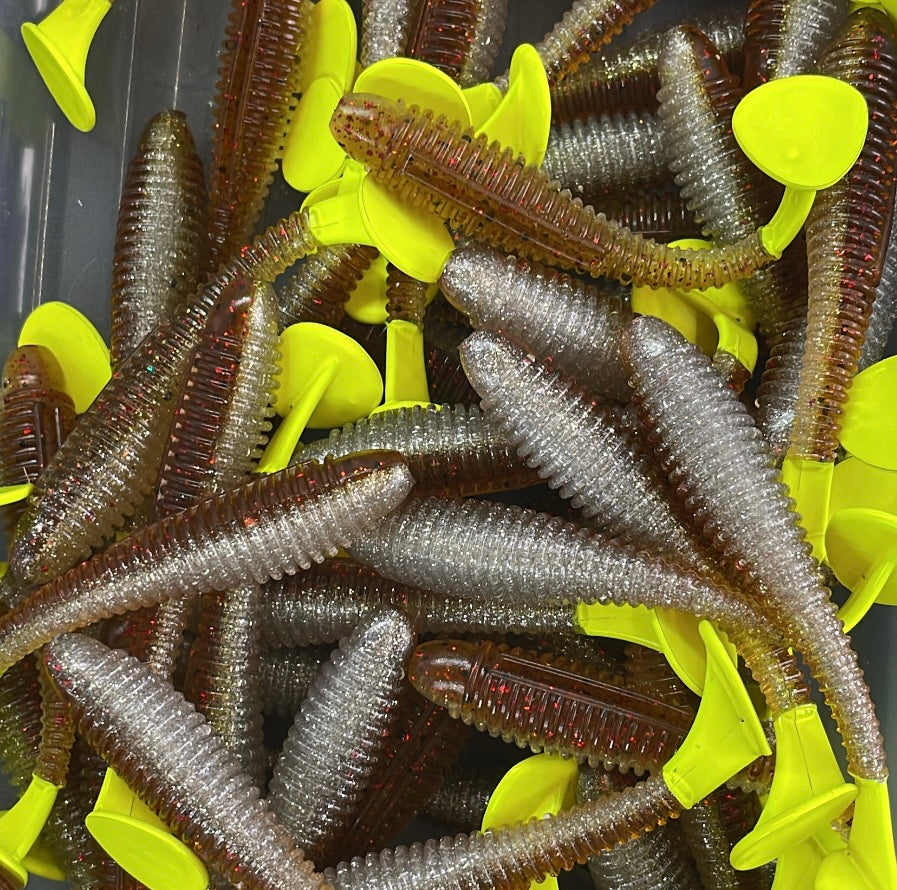 Flats Shad Croaker Ace W/ Chartreuse Tail 3.8”