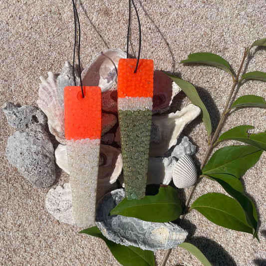 Truck Air Fresheners Popping Cork Orange, Green & White