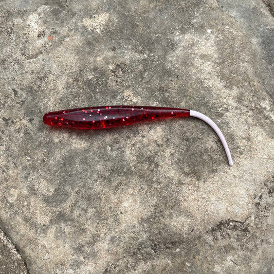 Flats Dart 5” Strawberry w/White Tails