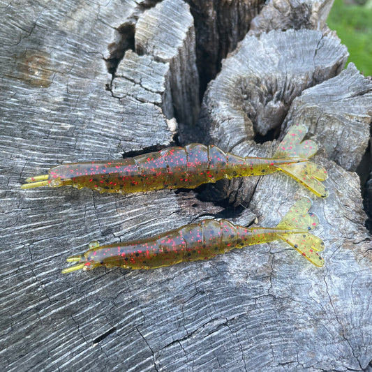 3" Finesse Shrimp Watermelon Red