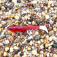Flats Shad Strawberry w/White Tail 3.2"
